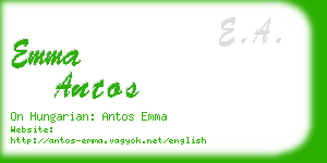 emma antos business card